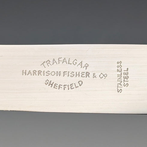 英國古董鹿角手柄牛排餐具 6 對套裝 Harrison Fisher & Co